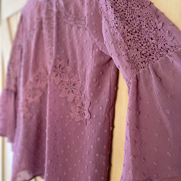 Mauve Detailed Blouse- Worn Once - Picture 3 of 4